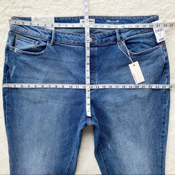 Warp & Weft CDG Paris high rise straight jeans Belle button fly plus size 22W - Picture 3 of 8
